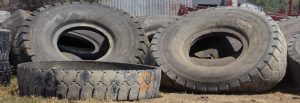 Pile of larger tire tanks