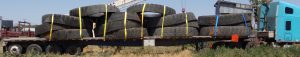 Truck Loaded with tire tanks